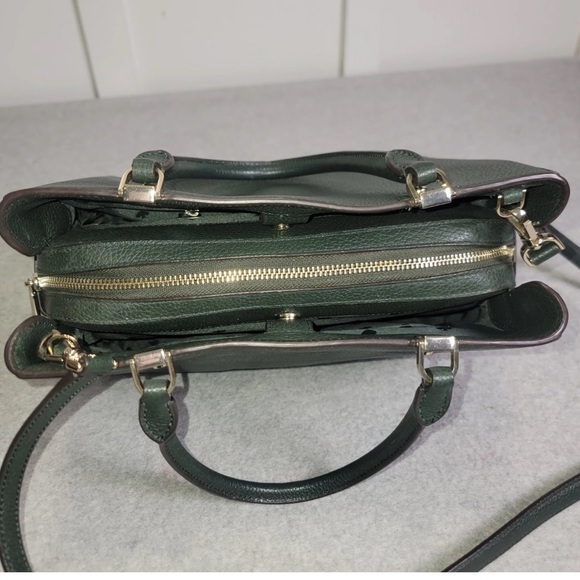 Kate Spade New York Leila Medium Triple Compartment Satchel Emerald Green-NWOT! - Picture 9 of 11